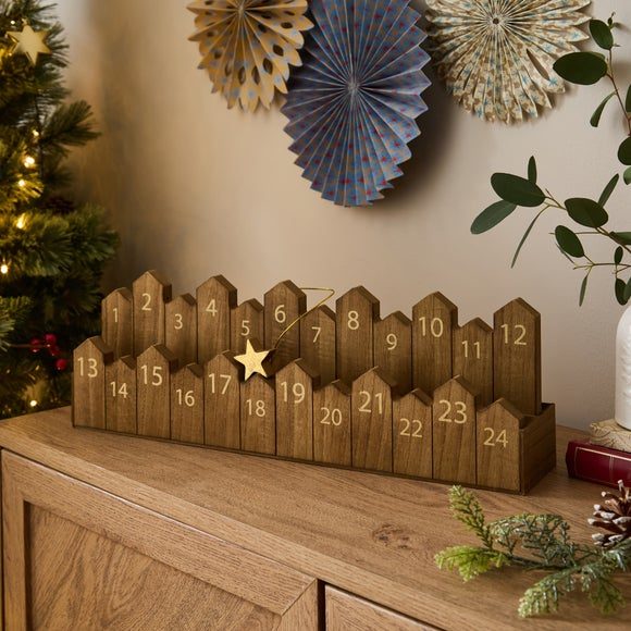 Dunelm Dark Wood Christmas Countdown