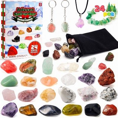 Joyfy 2026 Christmas Advent Calendar Gemstones, 24 Days Countdown Rock Collection