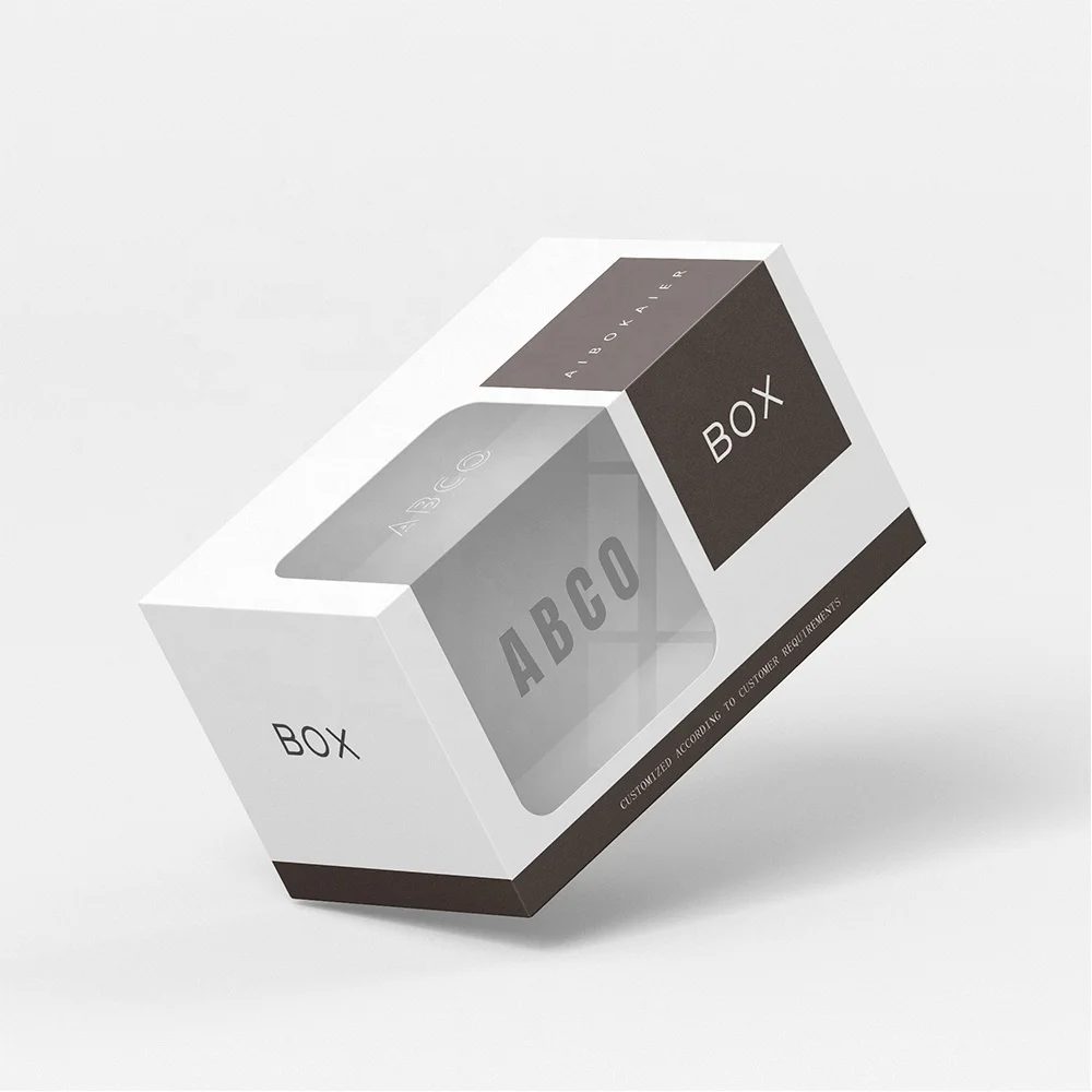 Custom Logo Paper Cosmetics Boxes Packaging Baseball Window Gift Box