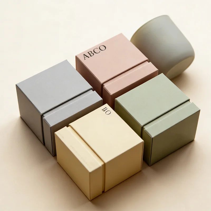 Reusable Recycled Materials Luxury Rigid Candle Aromatherapy Gift Box Set