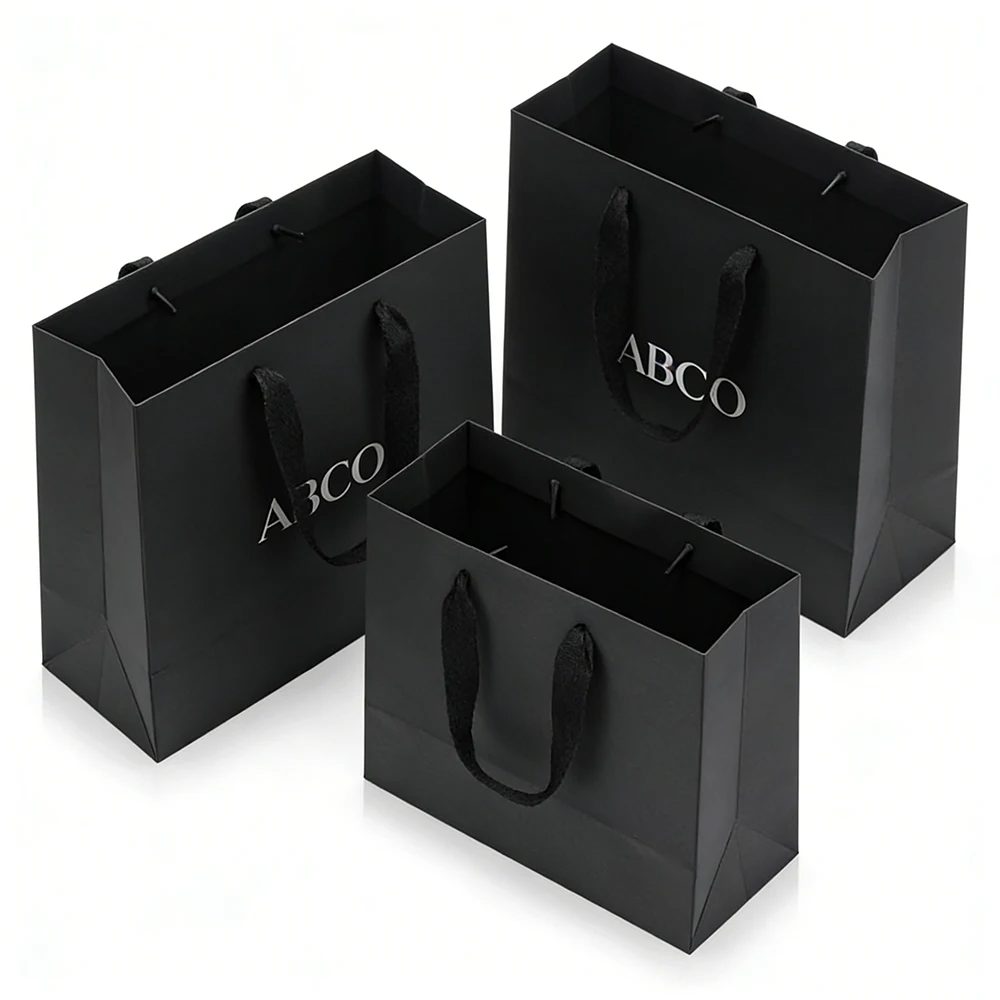 Luxury Black Paper Shopping Bags