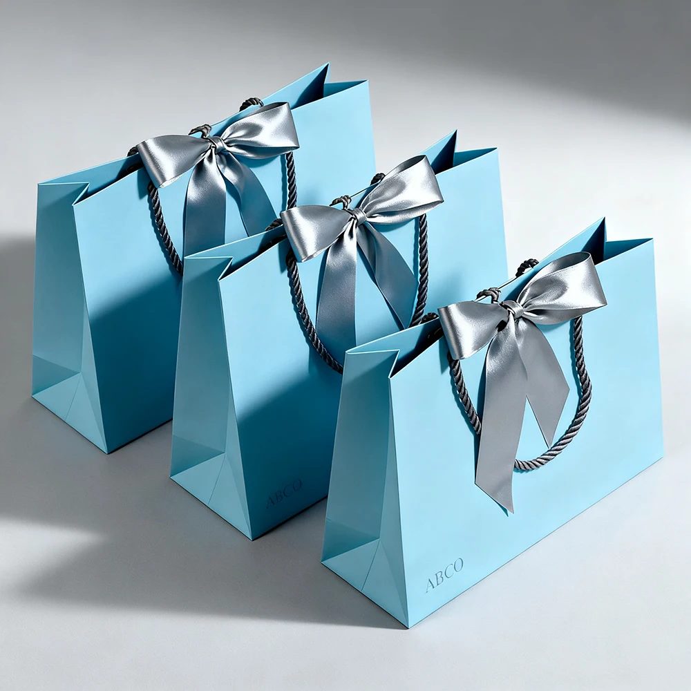 Customizable Gold Silver Laser Gift Paper Bag