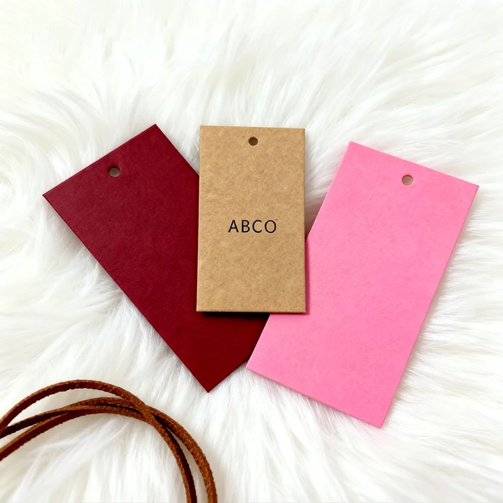 Custom Cardboard Logo Tags Garment Paper Hang Professional Custom Clothing