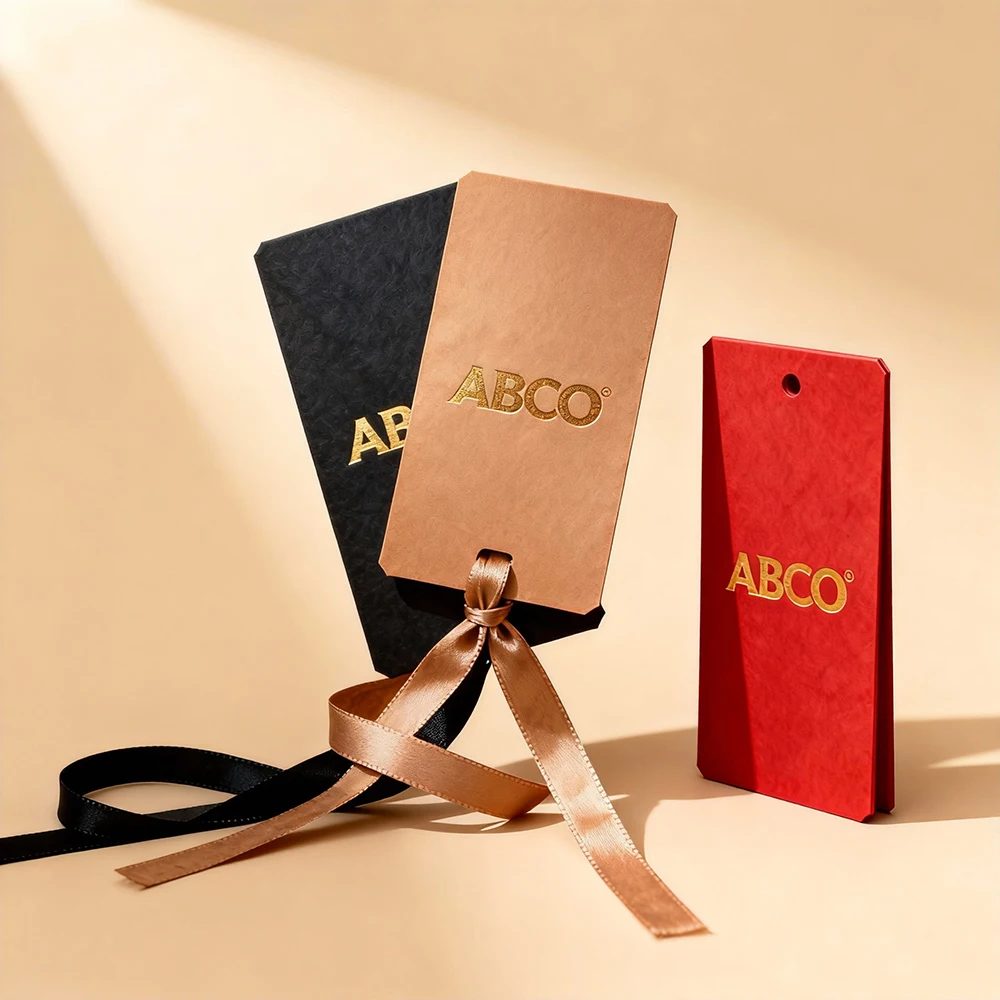 Custom Private Packaging Kraft Paper Gift Hang Tags Recycled Cardboard