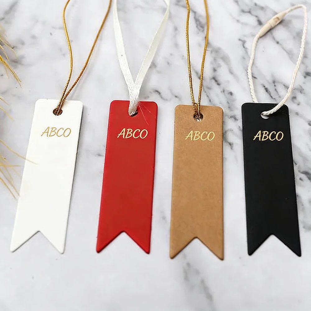 Custom Printed Logo Hang Tags Garment Clothes Hangtags Luxury Paper