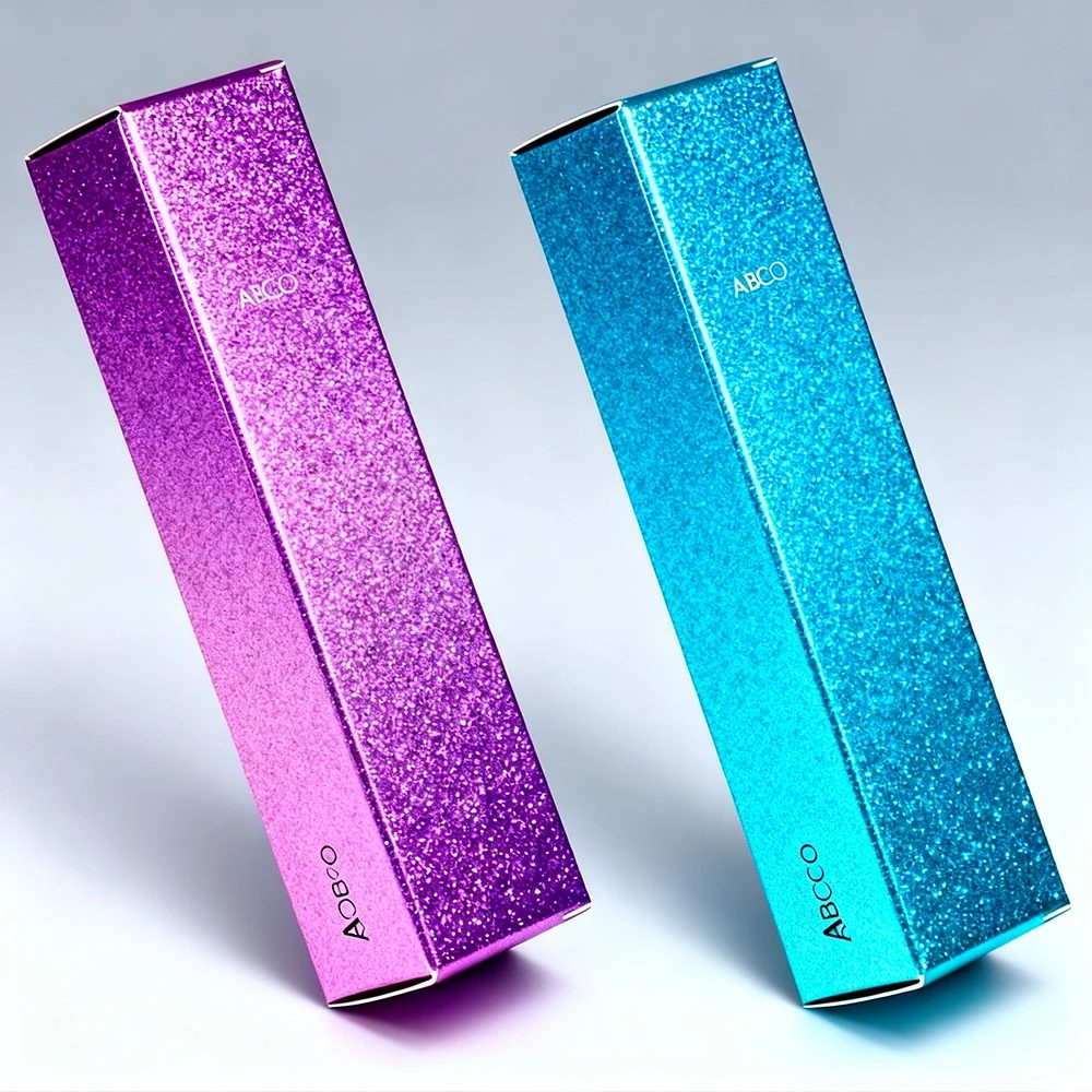 Custom Shiny Laser Silver Kraft Paper Packaging Box