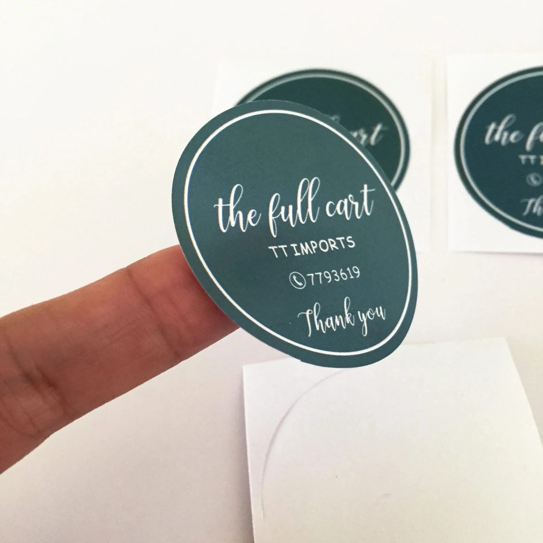 Custom Polyester Paper Sticker Single Sided Label Acrylic Text Logo