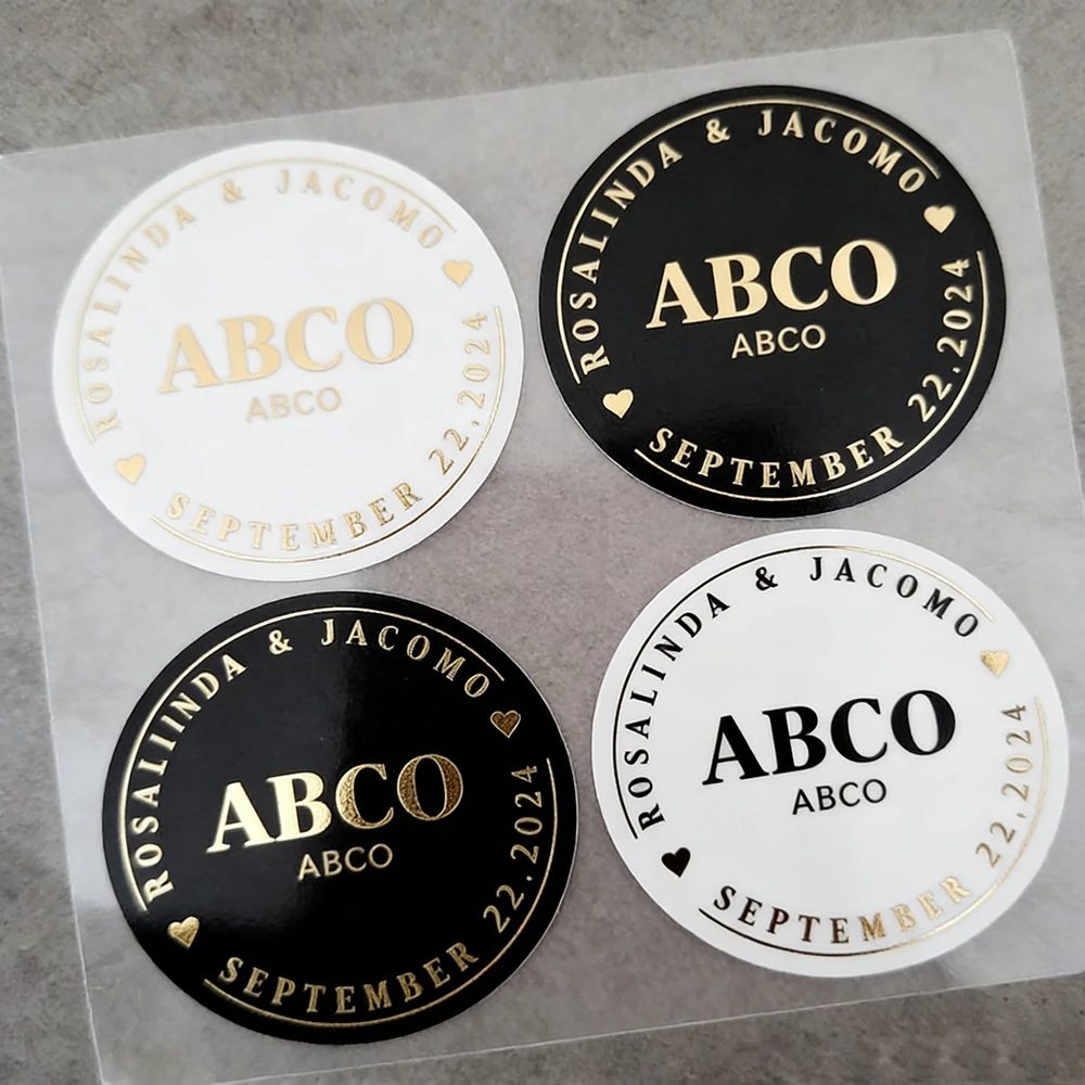 Abco Custom Logo Stickers Clear Gloss Waterproof Printed Acrylic Packaging