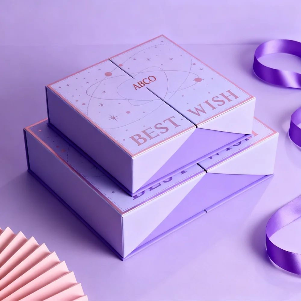 Delicate Flip Top Double-door Folding Gift Box