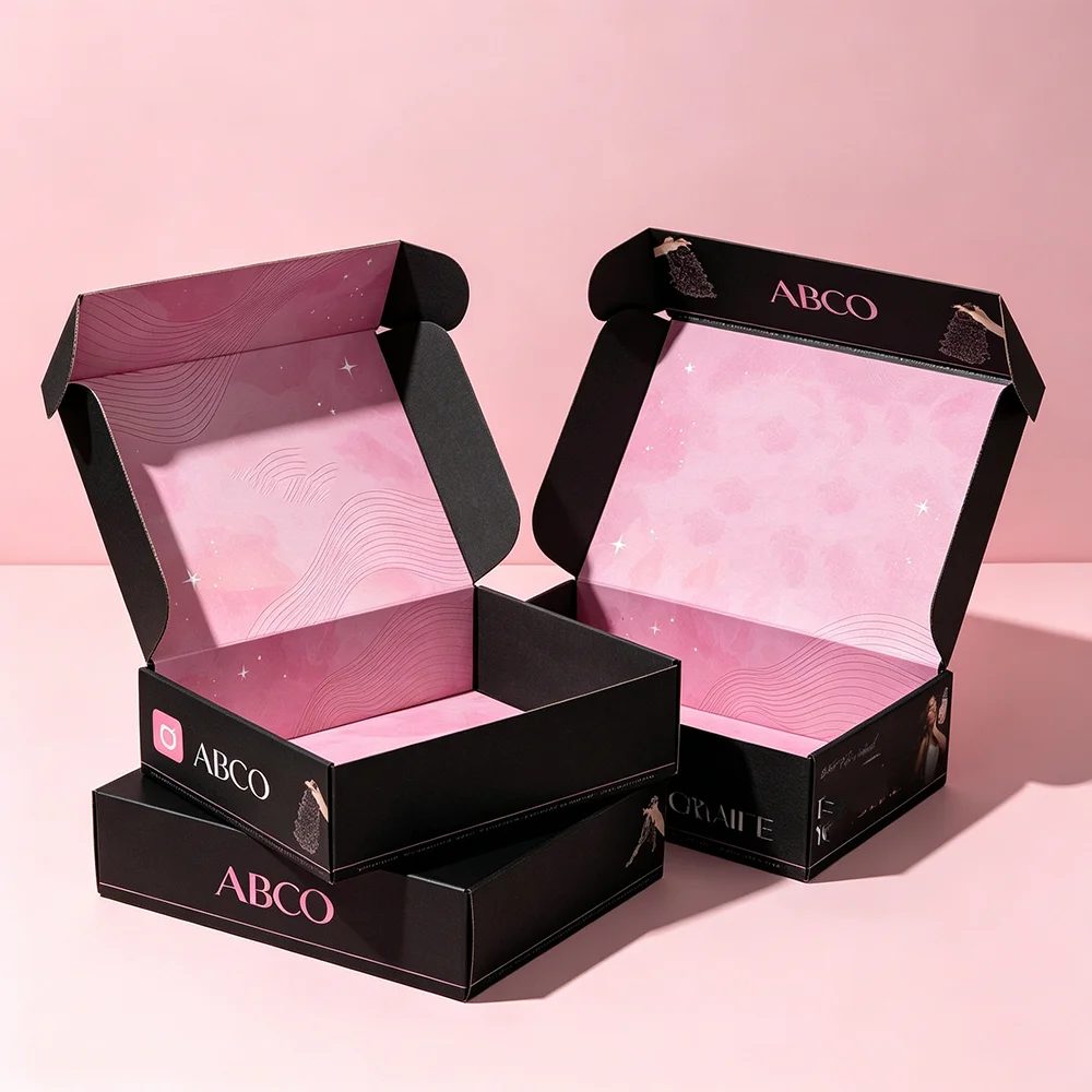 Custom Color Recycled Materials Foldable Mailer Box Durable Packaging