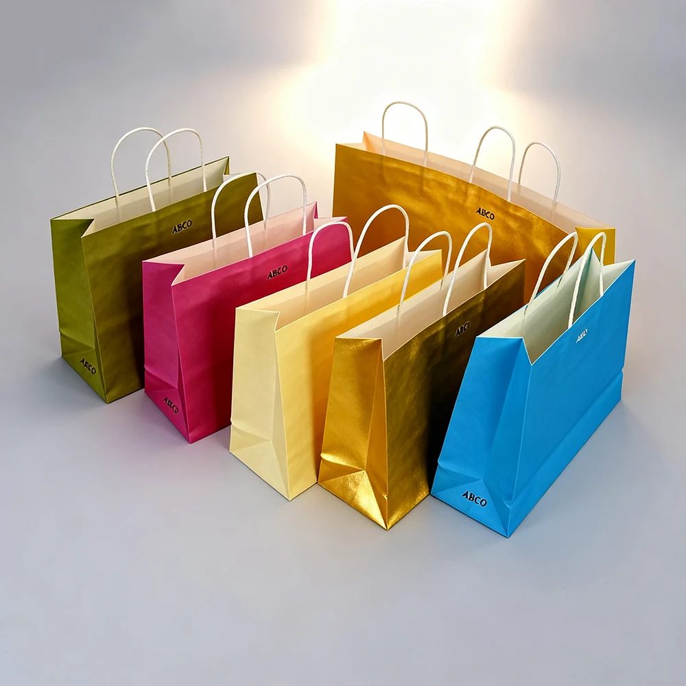Custom Eco Kraft Handle Paper Bags