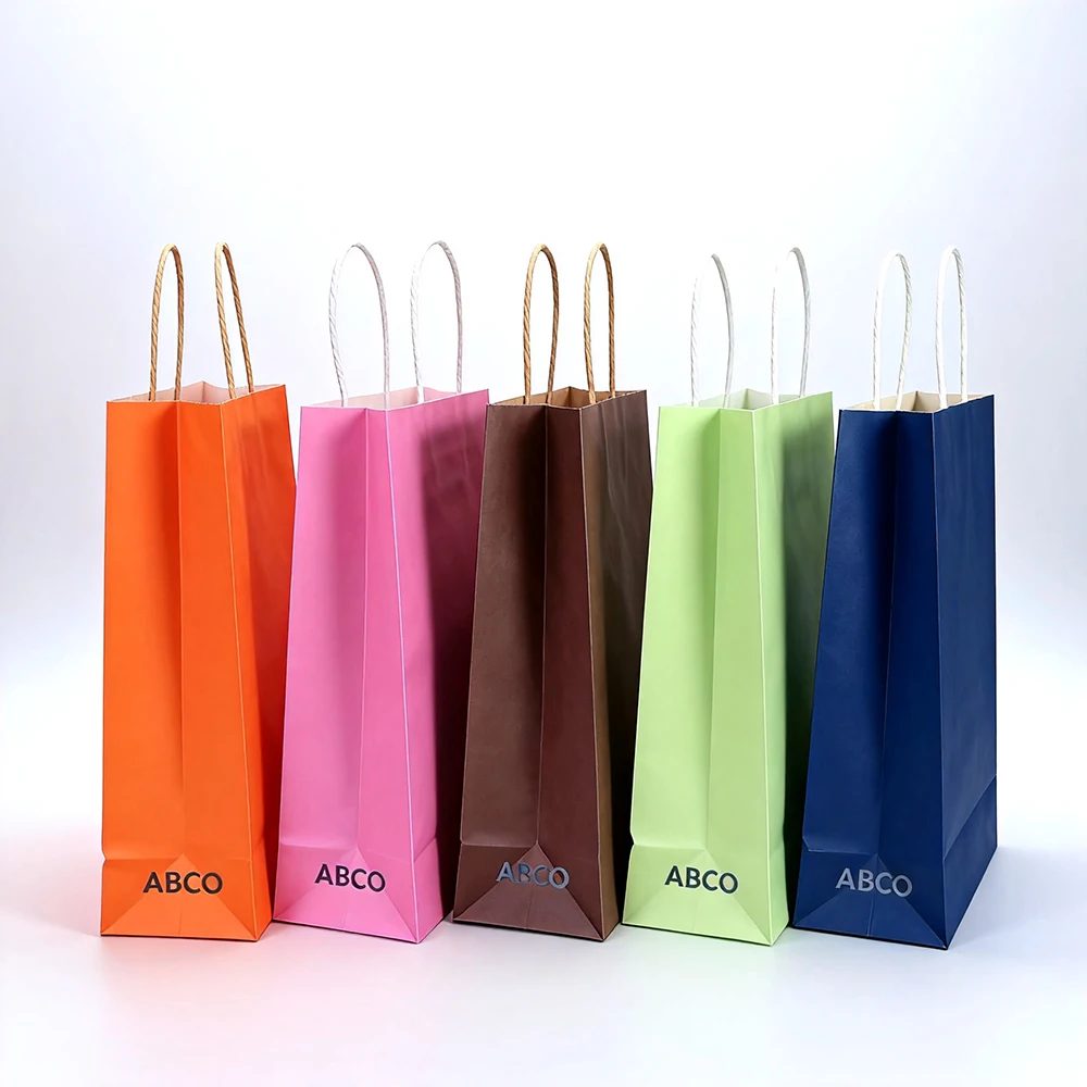 Colorful Kraft Paper Gift Bag