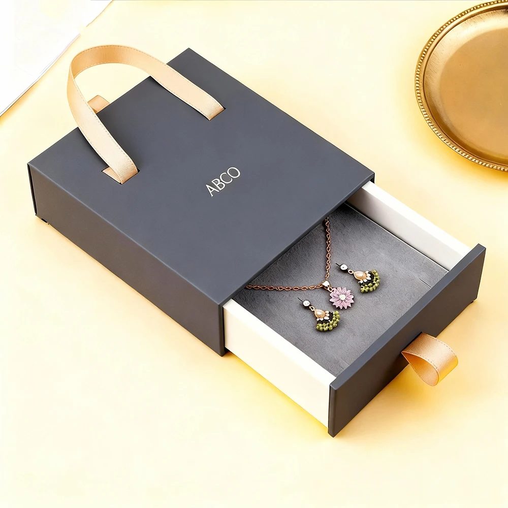Portable Drawer Jewelry Paper Box Packaging