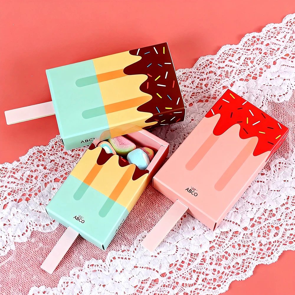 Custom Ice Cream Shape Gift Paper Boxes