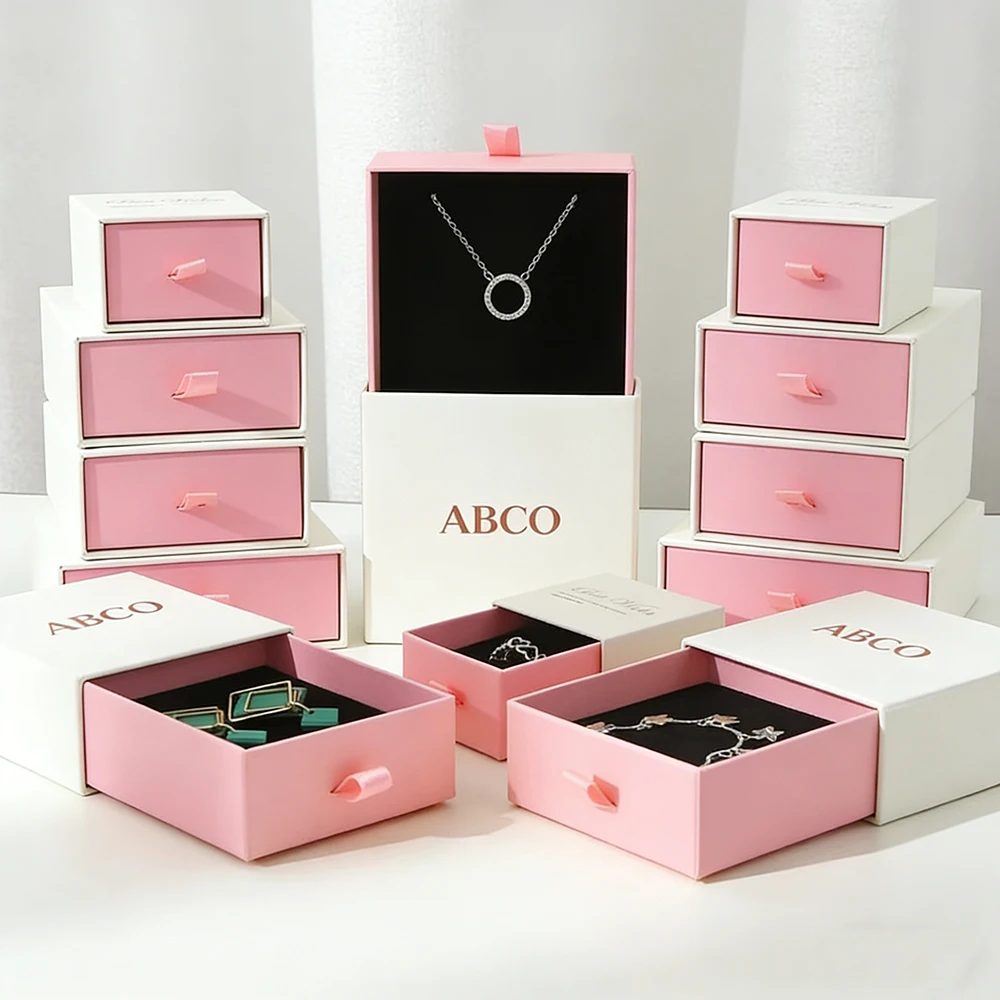 Paper Custom Logo Printed Luxury Drawer Gift Jewellery Jewelry Packaging