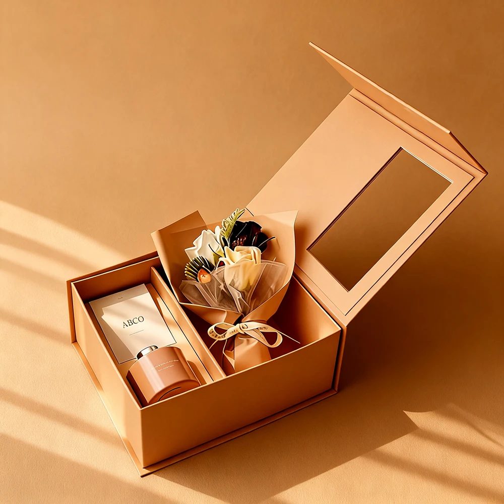 Printed Custom Design Luxury Magnetic Flower Perfume Aroma Cardboard Packing