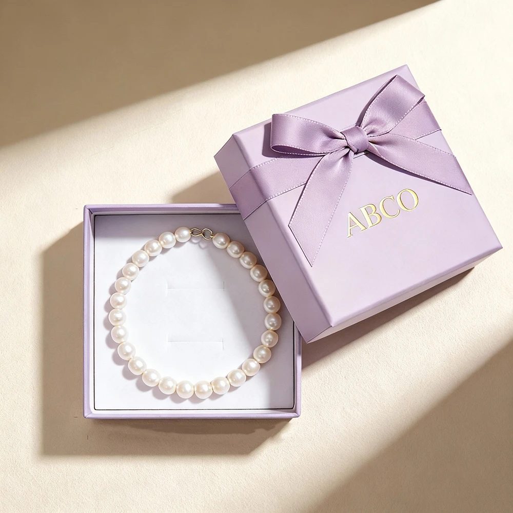White Kraft Paper Square Jewelry Organizer Box