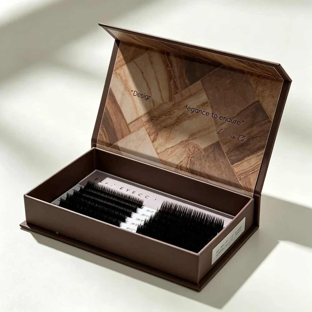Custom Logo 25mm Mink Eyelashes Magnetic Paper Box Fake Packaging