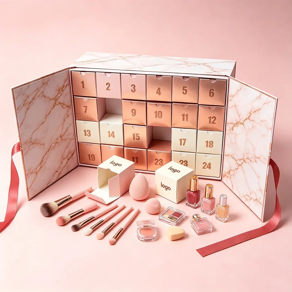 Custom Advent Calendar Box Luxury Magnetic Closure Paper Box