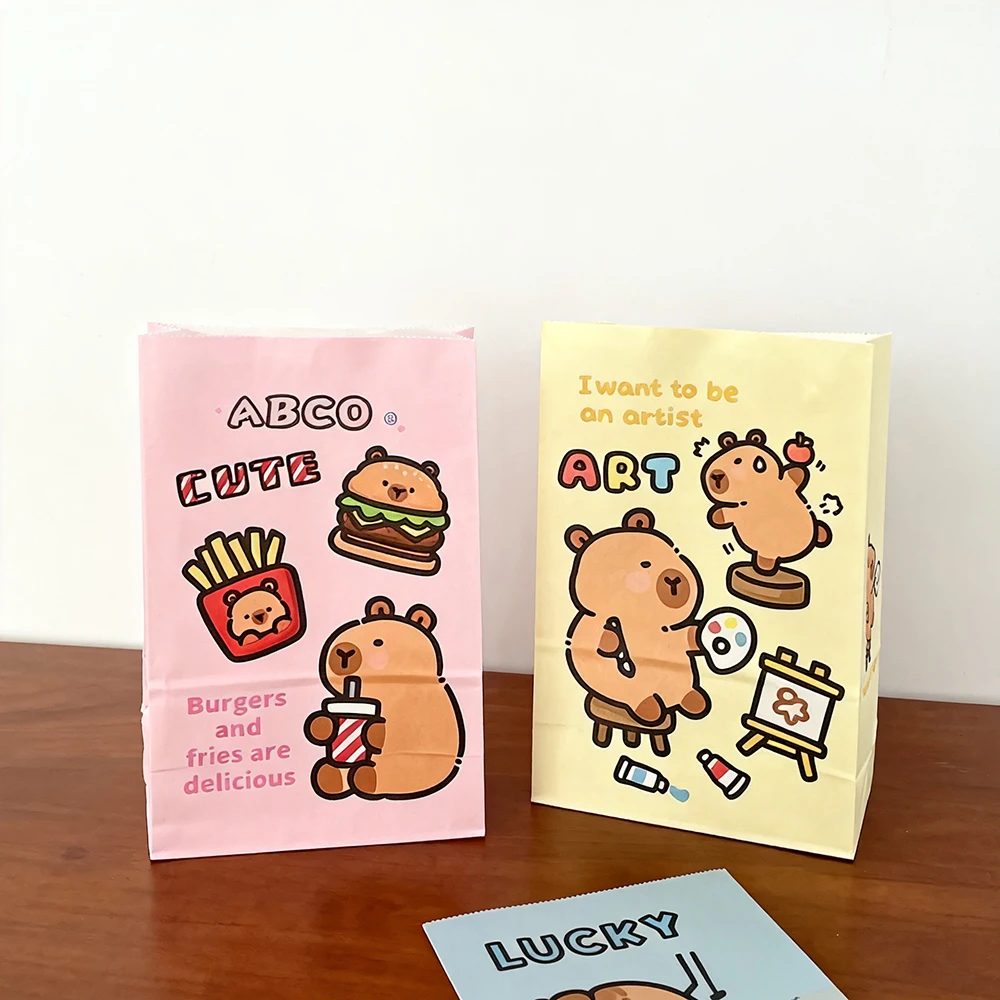 Cute Capybara Series Kraft Paper Packaging Bags
