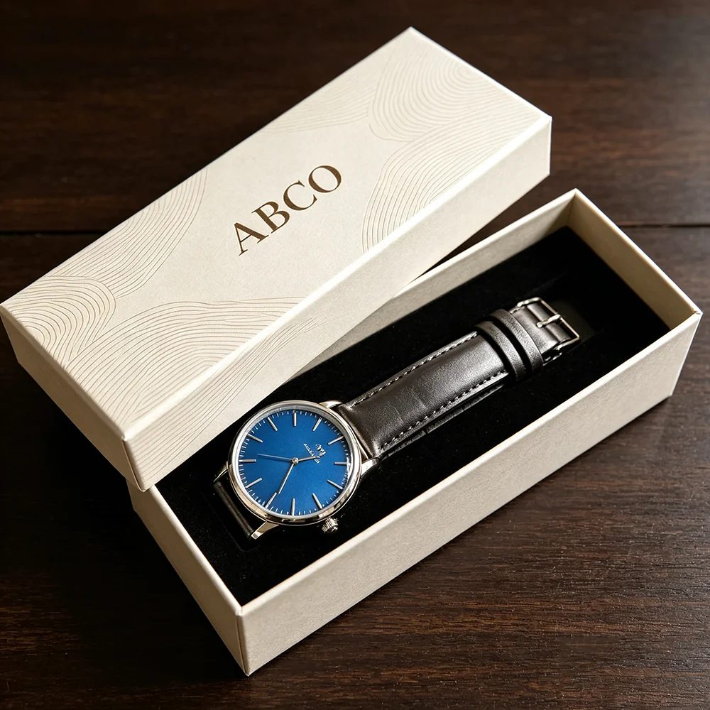 Custom Logo Lid And Base Watch Gift Box