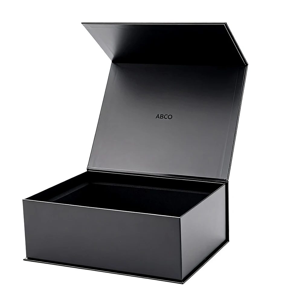 Custom Gold Foil UV Coated Magnetic Closure Jewelry Packaging