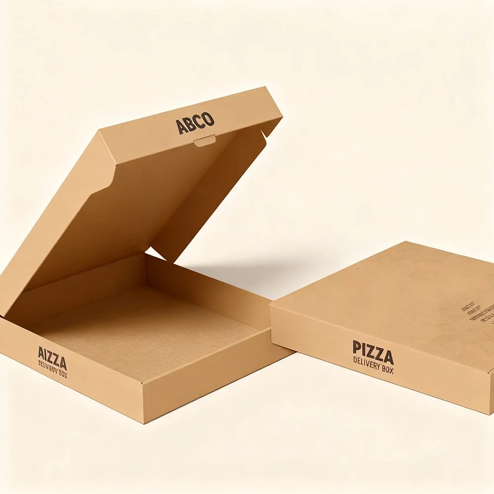 Custom Logo Kraft Corrugated Octagonal Pizza Packaging Paper Box