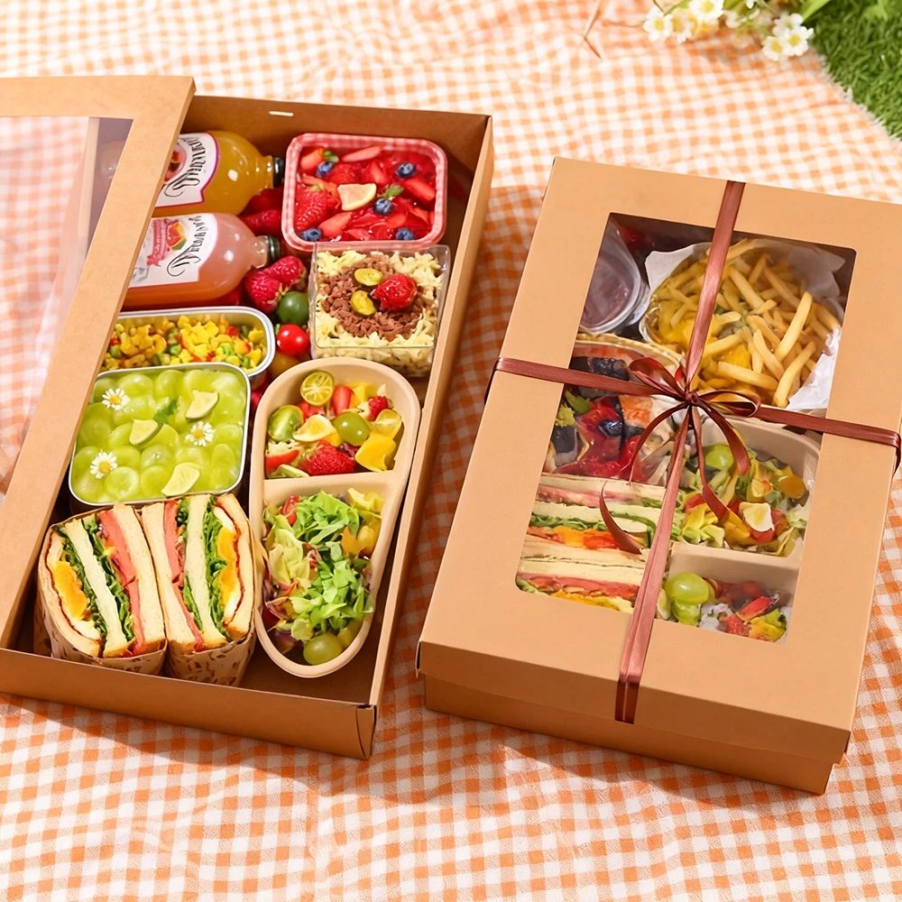 Factory Outlet Custom Brown Kraft Cardboard Take Away Paper Box