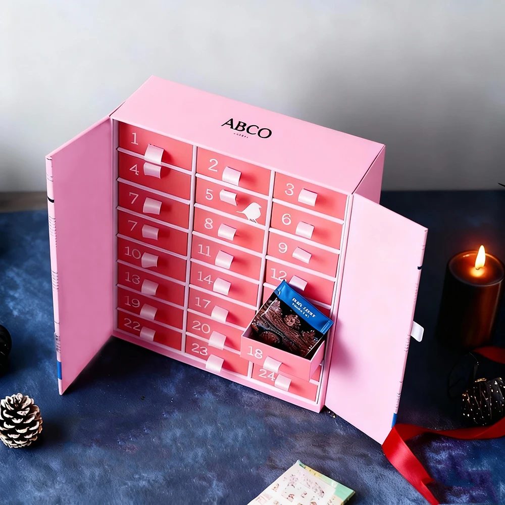 Elegant Recycled Materials UV Coating New Design Custom Empty Advent