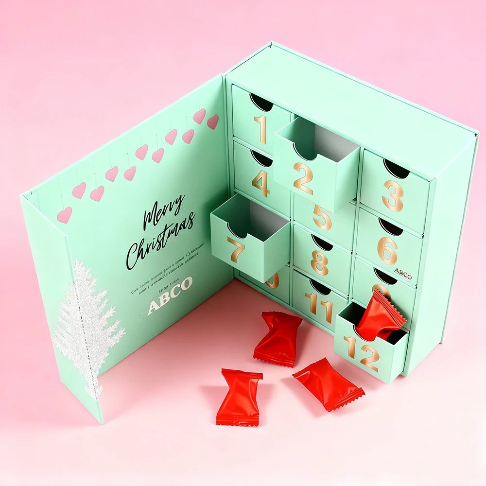 Cosmetic Packaging Mystery Blind Box Christmas Gifts Cardboard Advent Calendar