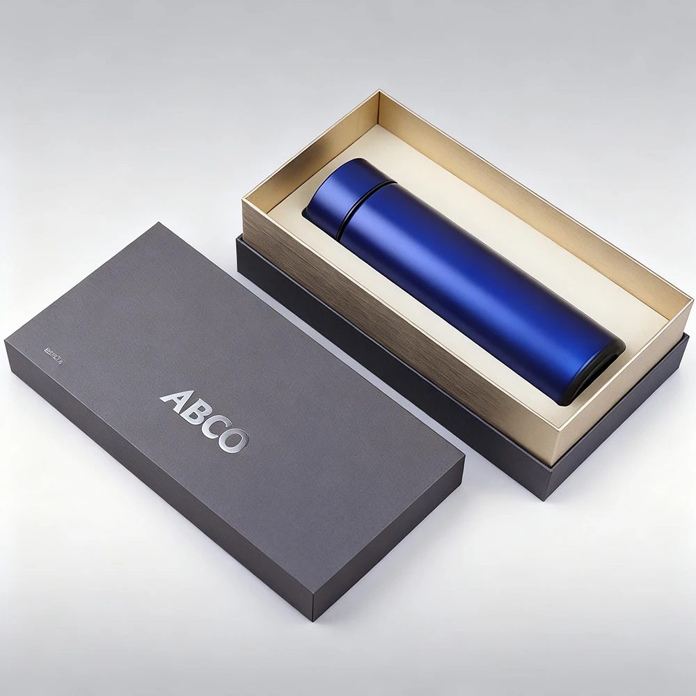 Custom Printed Recycled Paper Drinkware Tumbler Water Bottle Packaging Box
