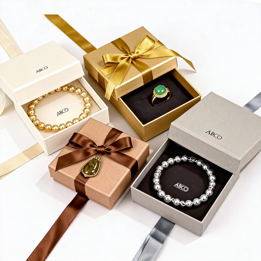 Custom Square Cardboard Paper Jewelry Boxes