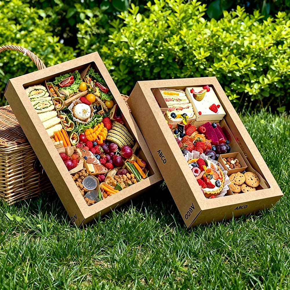 High-end Disposable Kraft Paper Lunch Box