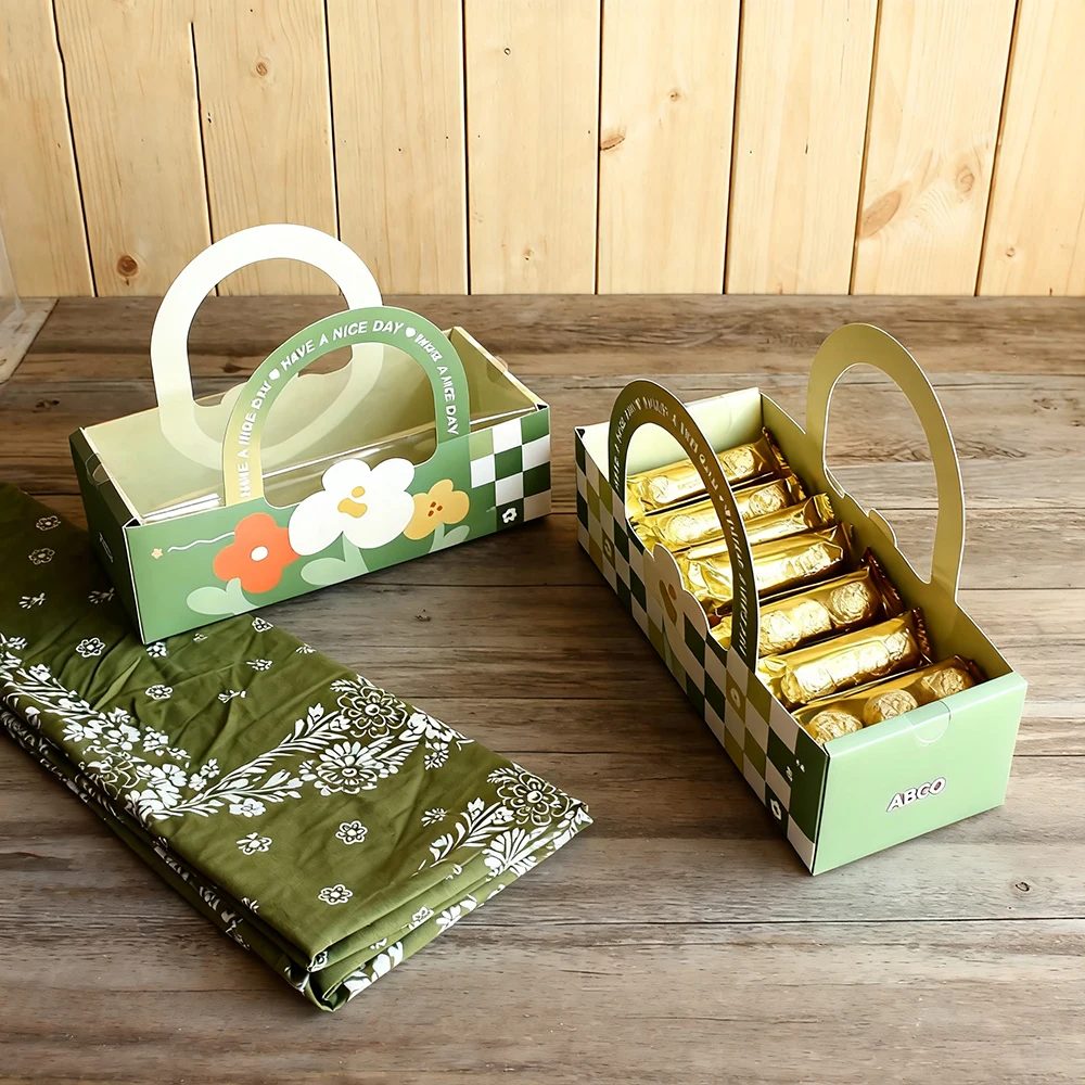 Custom Portable Picnic Camping Taco Container UV Advantage Foil Cardboard
