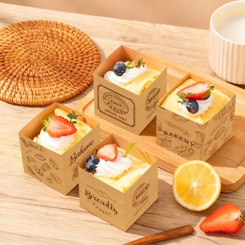 Customizable New Design Kraft Paper Cupcake Box