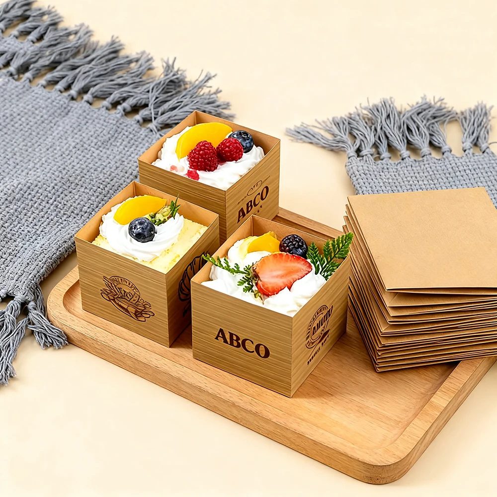 Customizable Kraft Paper Cake Pastry Boxes