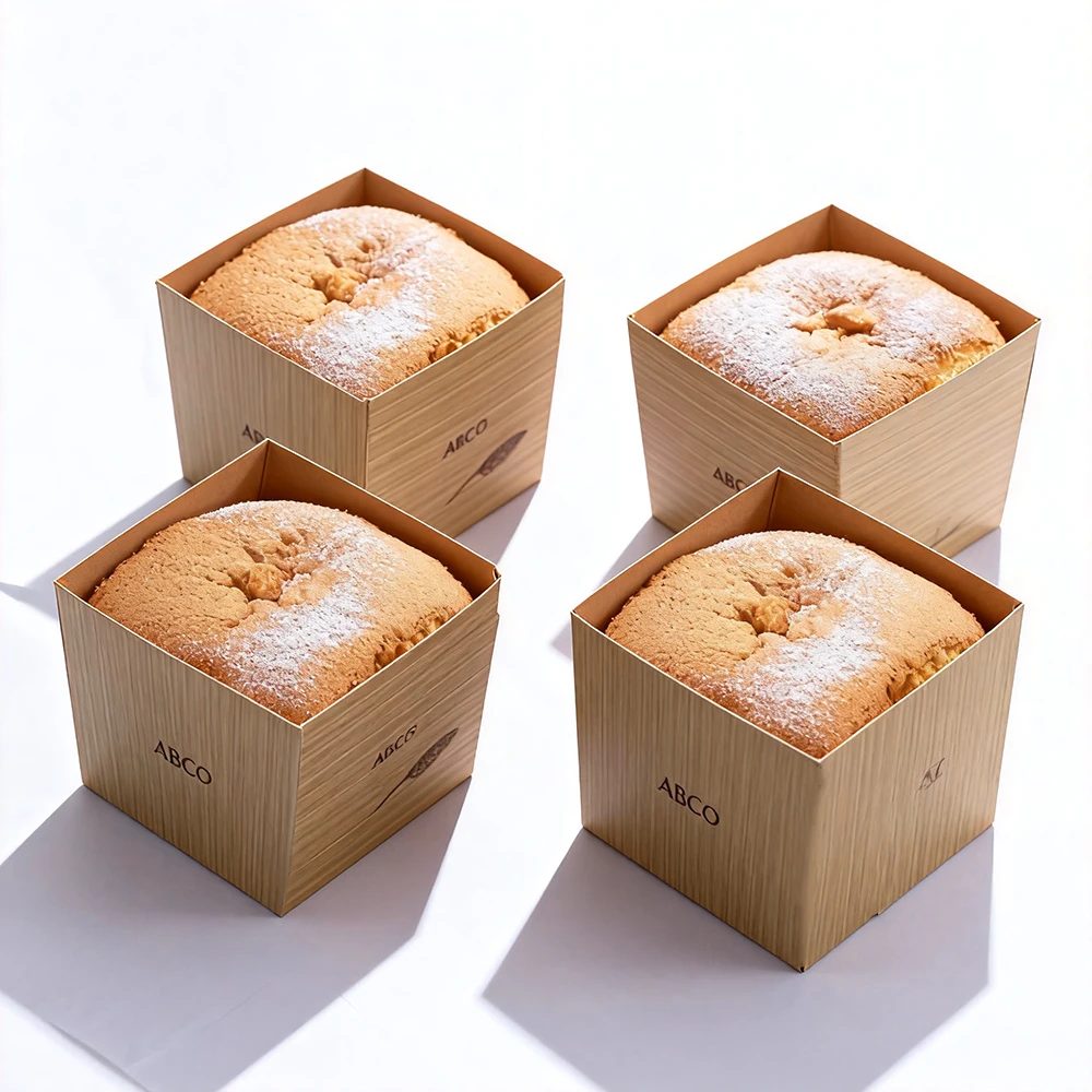 Custom Printed Kraft Paper Cupcake Boxes Baking Cake Packaging