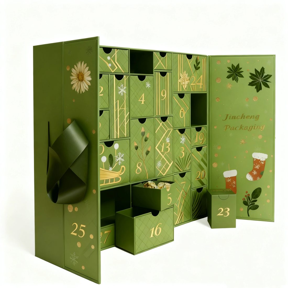 Luxury Custom Logo Christmas Cosmetic Packaging Rigid Boxes