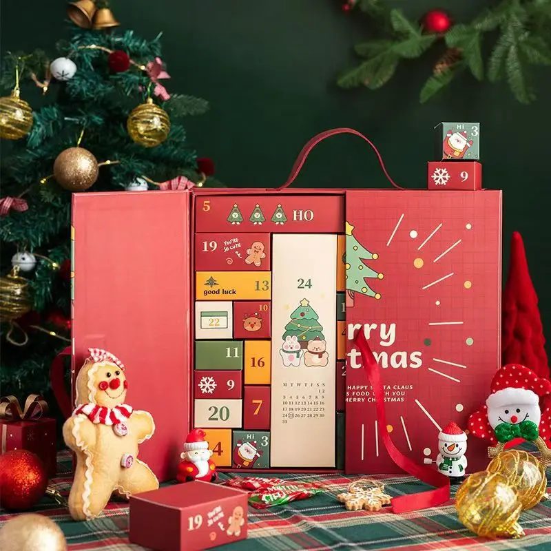 Custom Empty Advent Calendar 24 Day Cosmetic Packaging Box