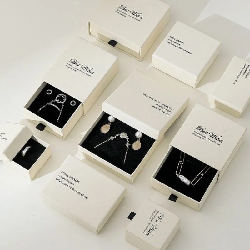 Holiday Jewelry Necklace Gift Box Packaging Custom Logo Drawer Box