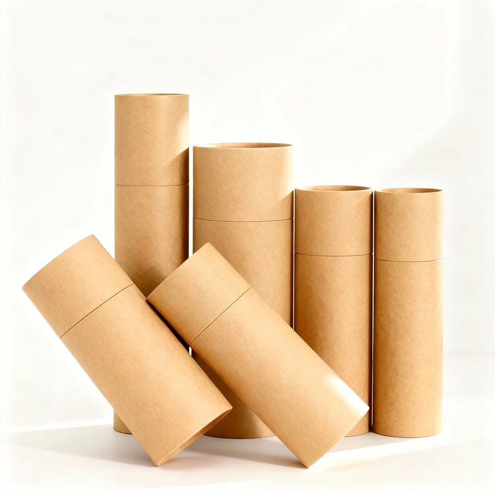 Luxury Custom Round Kraft Cardboard Tube Box