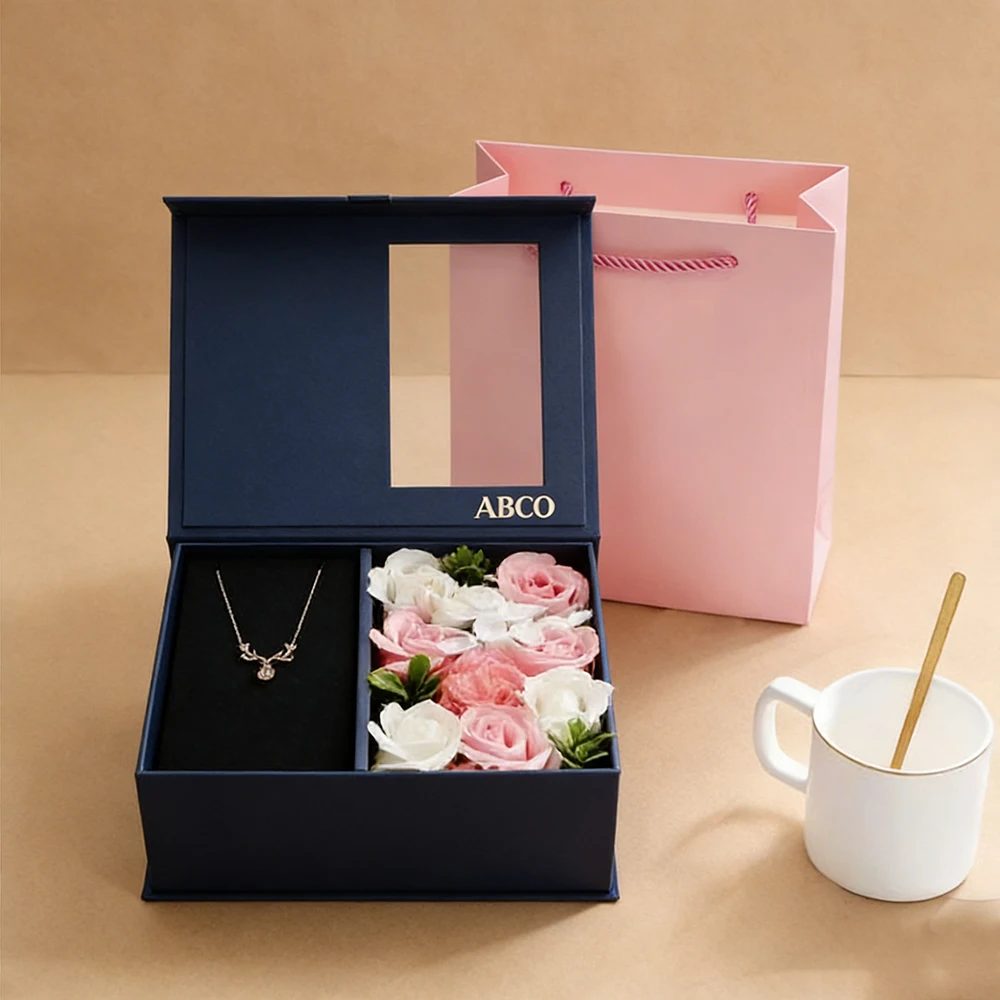 Paperboard Artificial Flower Gift Paper Boxes