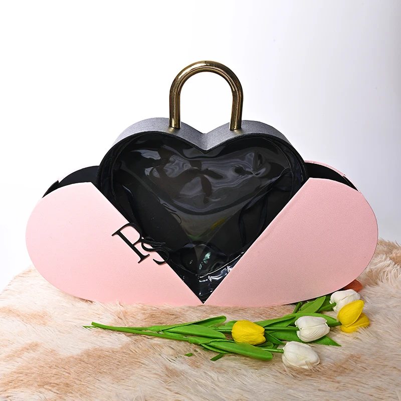 Lock Heart Floral Love Holiday Gift Paper Boxes