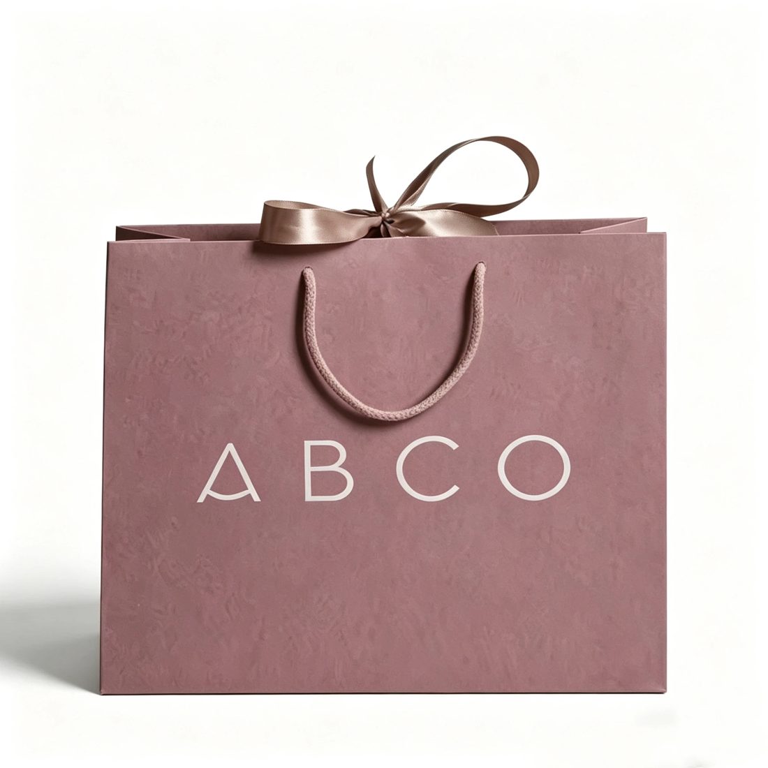 Elegant Pink Die Cut Handle Craft Bag