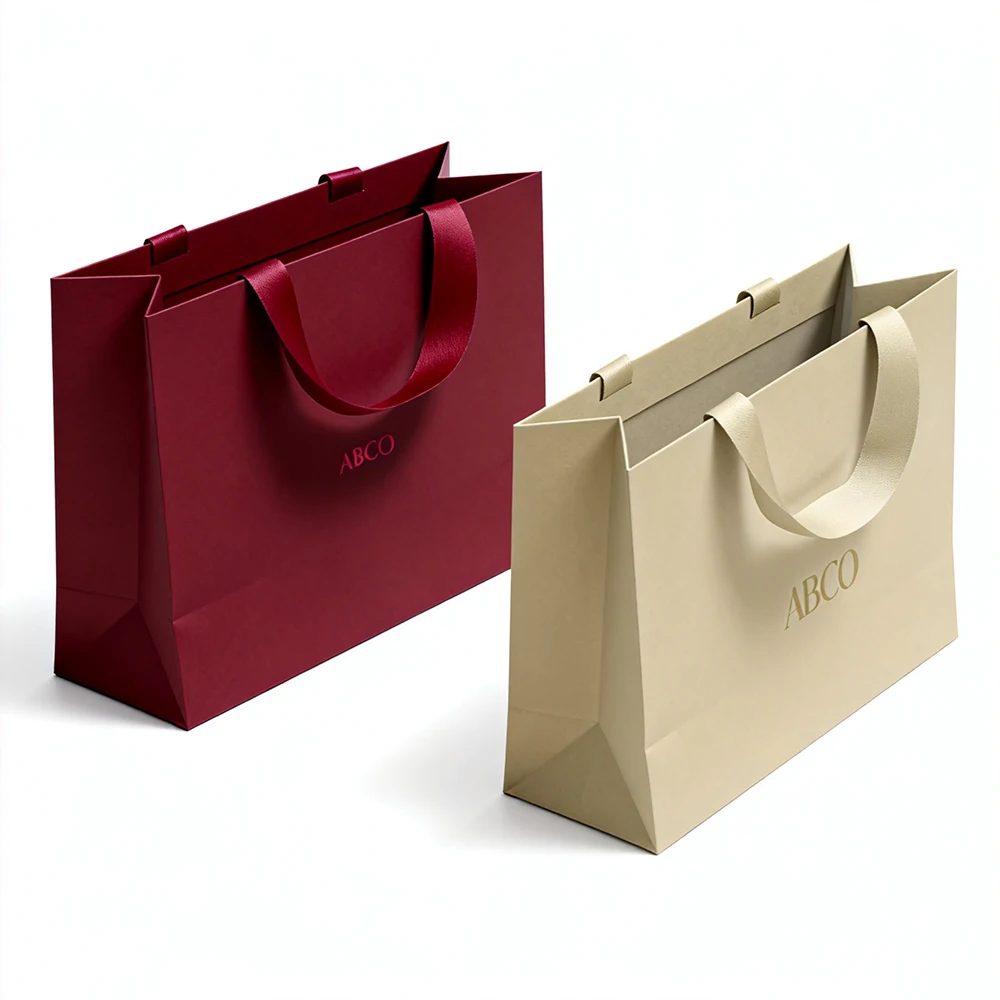 Custom Print Kraft Clothing Packaging Paper Bag