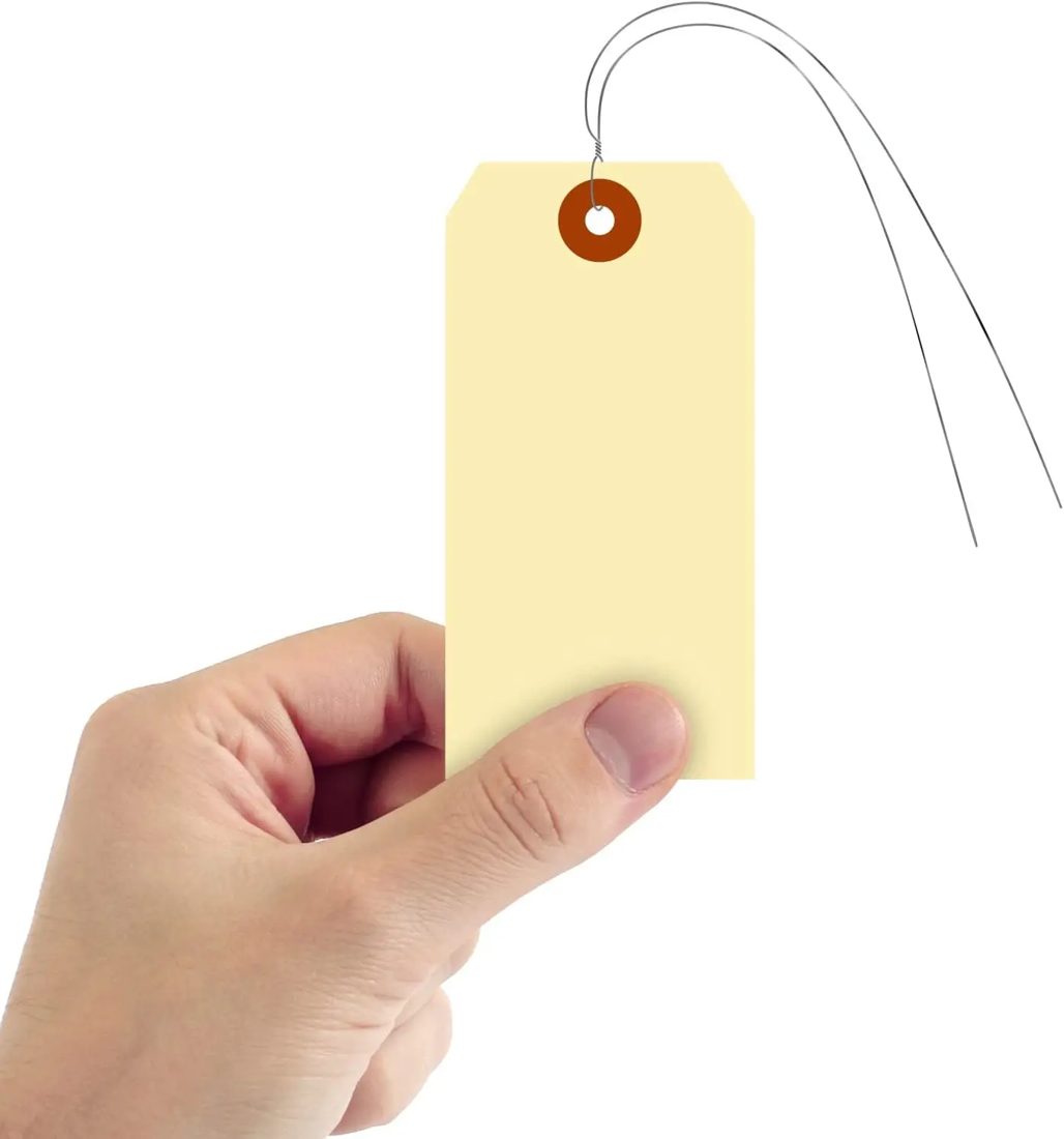 Manila Tag Reinforced Ring With Wire Environmental Paper Hanging Card
