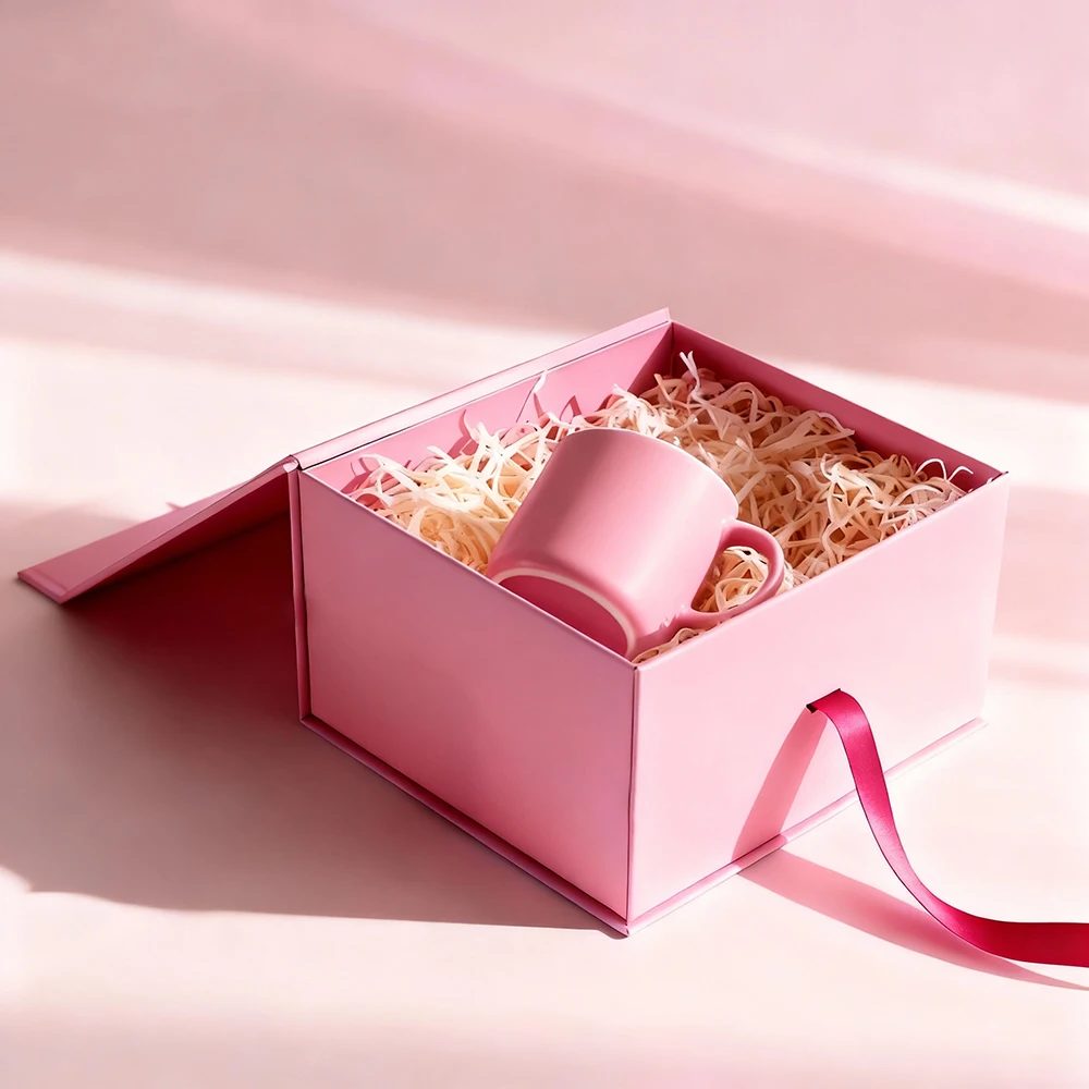 Kraft Paper Box UV Custom Unique Magnetic Folding Shipping Box