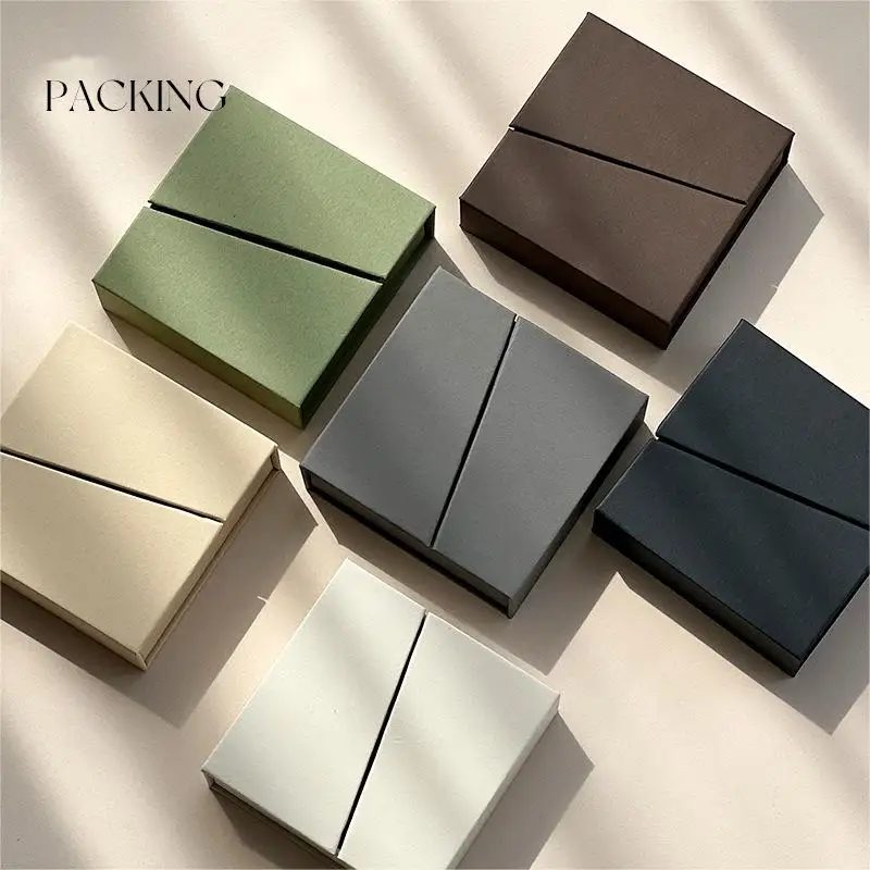 Customizable Luxury Cardboard Magnetic Jewelry Box Rigid Paper Packaging