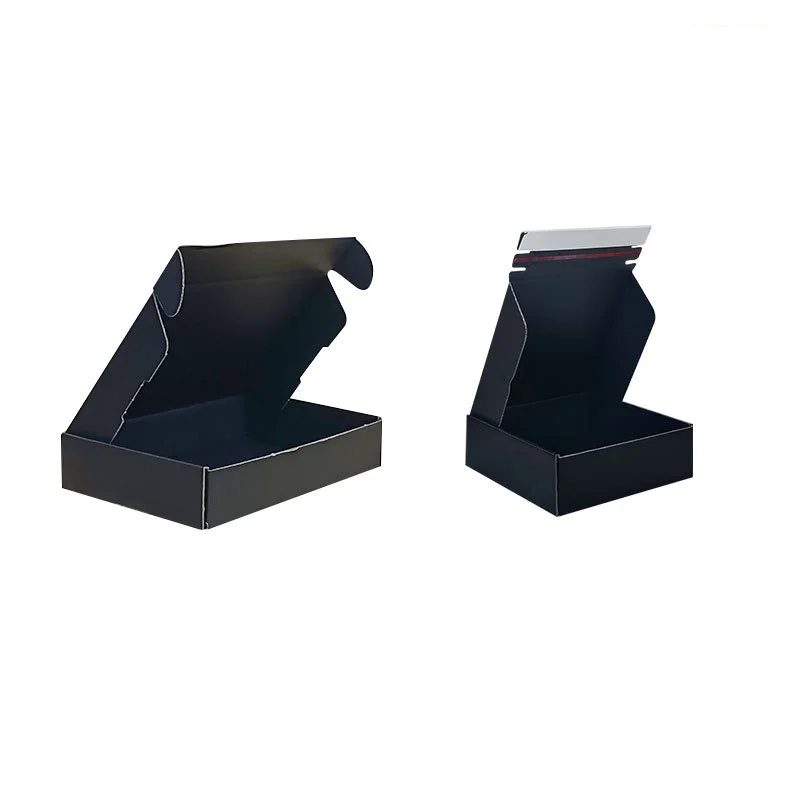 Custom Black Corrugated Kraft Paper Folding Mailer Shipping Gift Box