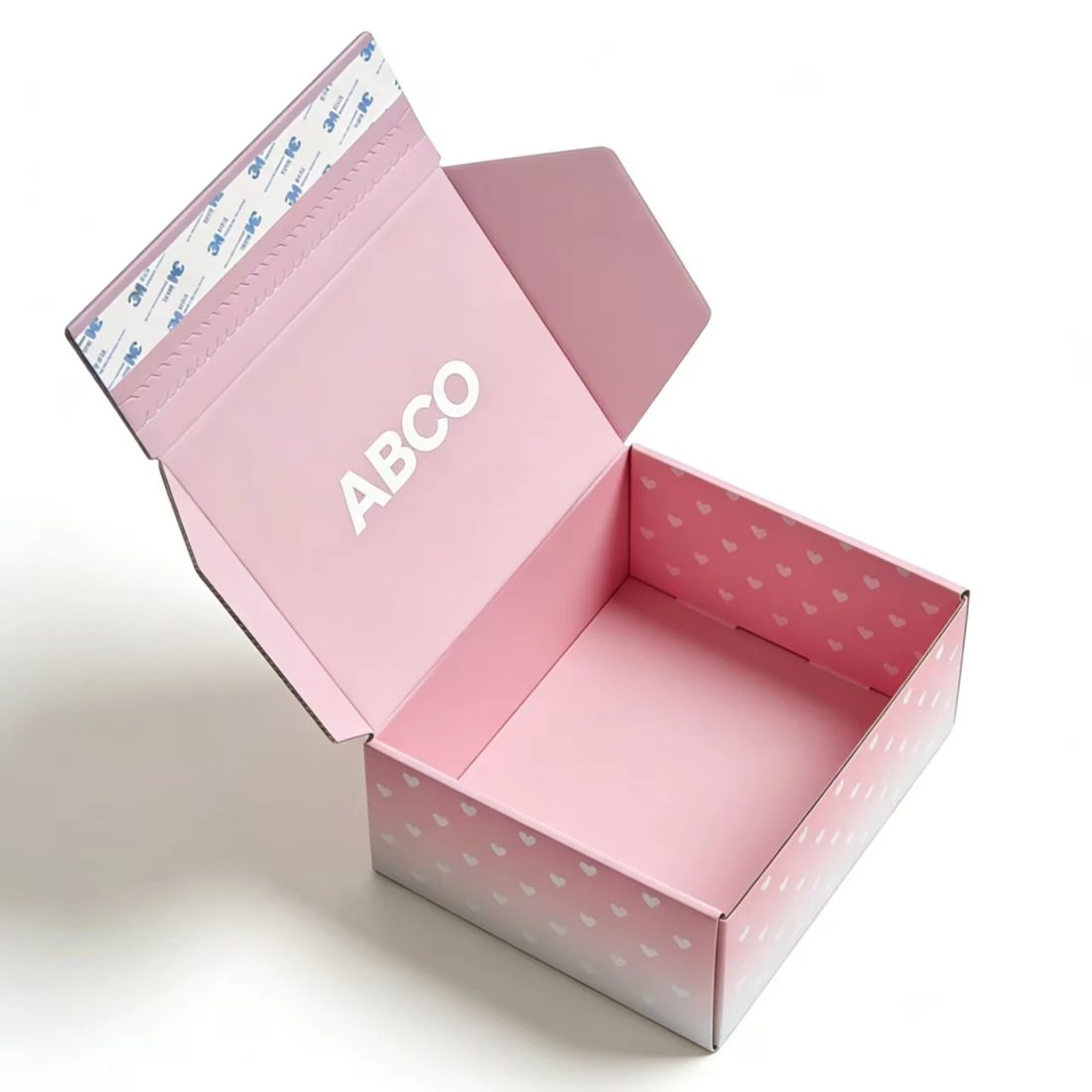 Corrugated Self Erecting Small Black Pink Mailer Mailing Gift Custom